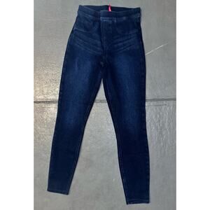 Spanx Leggings Womens Small Blue Pull On Jean-ish Ankle Skinny Stretch Shaping